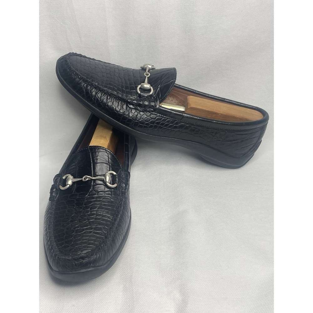 Allen Edmonds Grand Cayman Bit Loafer Shoes Mens Size US 9 1/2 D Hand Sewn Black